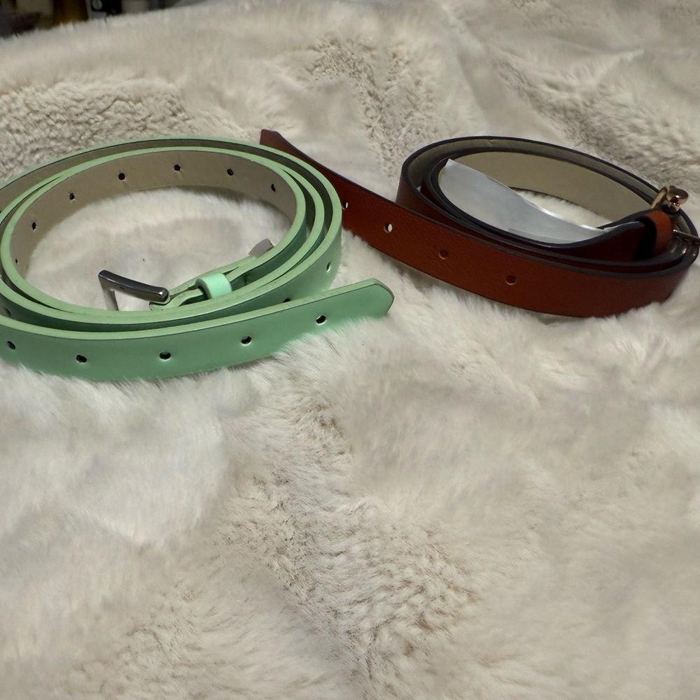 No Boundaries Green and Brown Belts Sleek Design